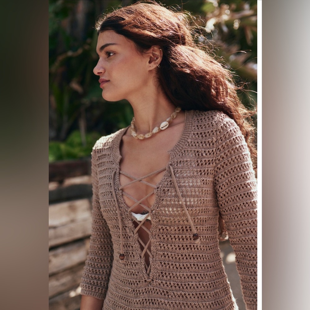 FREE PEOPLE Amalia Sweater Mini DRESS - Picture 3 of 10